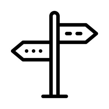 yön vektör ince çizgi simgesi