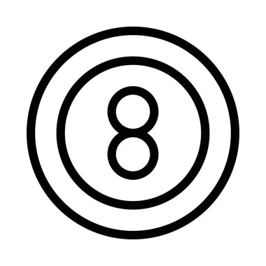 snooker vektör ince çizgi simgesi