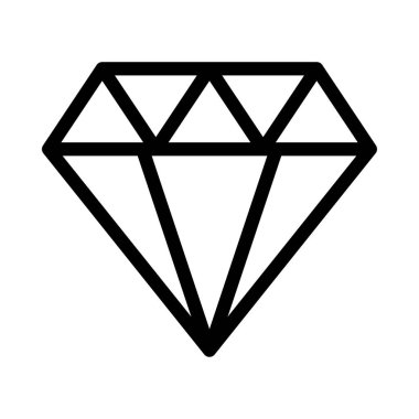 mücevher vektörü ince çizgi simgesi