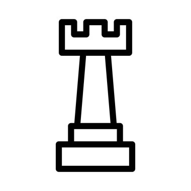 Satranç vektörü ince çizgi simgesi