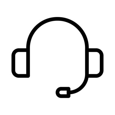 kulaklık vektörü ince çizgi simgesi