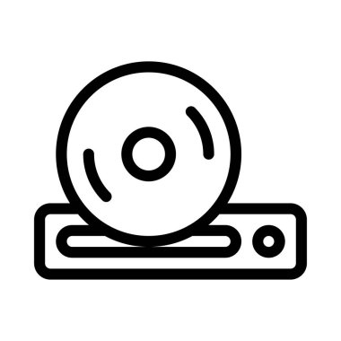 disk vektörü ince çizgi simgesi