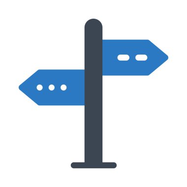 yön vektör renk simgesi