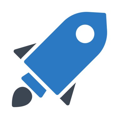 Uzay gemisi vektör renk simgesi