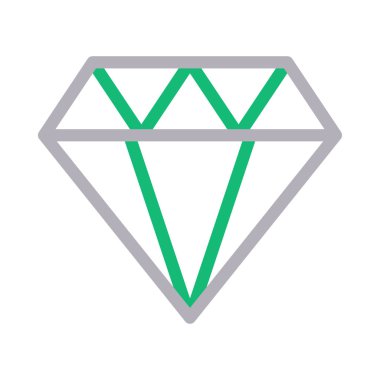 mücevher vektörü renk çizgisi simgesi