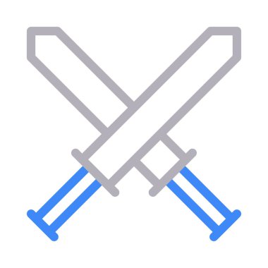 savaş vektörü renk çizgisi simgesi