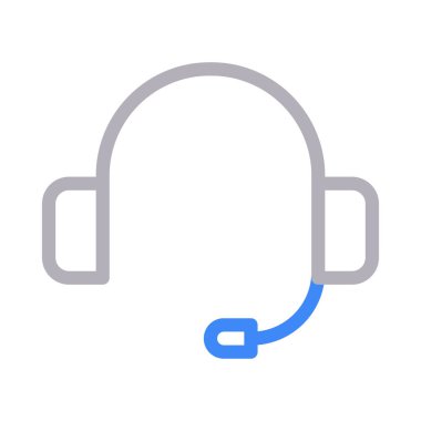 kulaklık vektör renk çizgisi simgesi