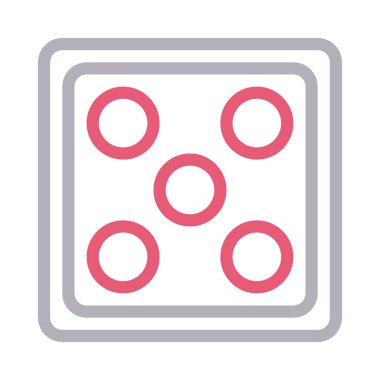 ludo vektör renk çizgisi simgesi