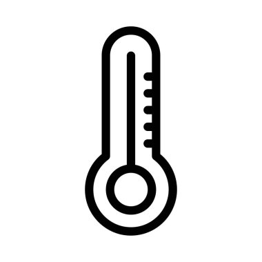 sıcaklık vektörü ince çizgi simgesi