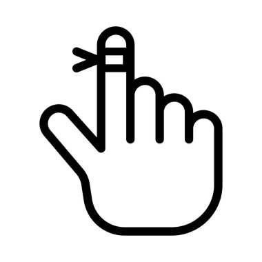 vektör ince çizgi simgesini kes