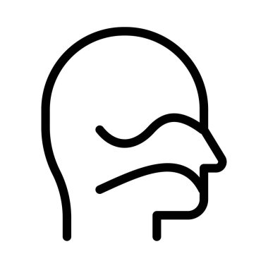 nefes vektörü ince çizgi simgesi