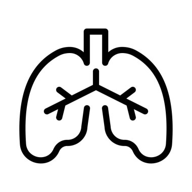 nefes vektörü ince çizgi simgesi