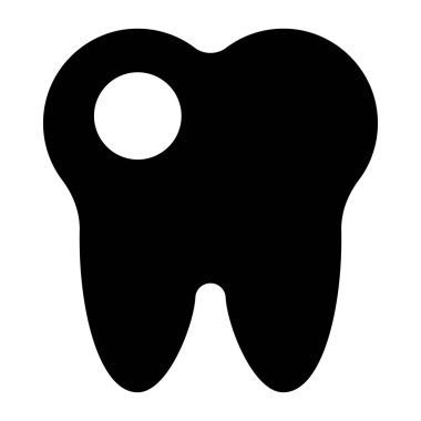 Diş vektörü simgesi düz simgesi
