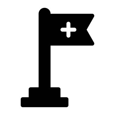 tıbbi vektör sembolü düz simge