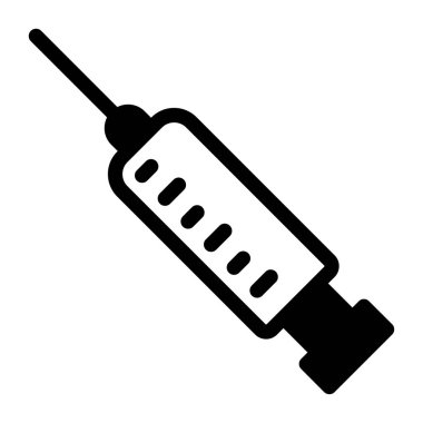 Şırınga vektörü ince çizgi simgesi