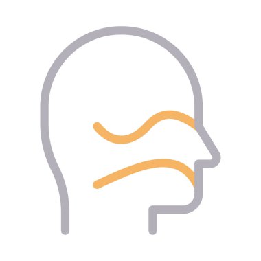 nefes vektörü renk çizgisi simgesi