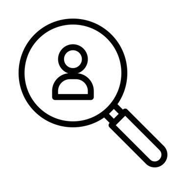 Arama vektörü ince çizgi simgesi