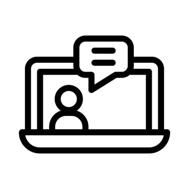 çevrimiçi vektör ince çizgi simgesi