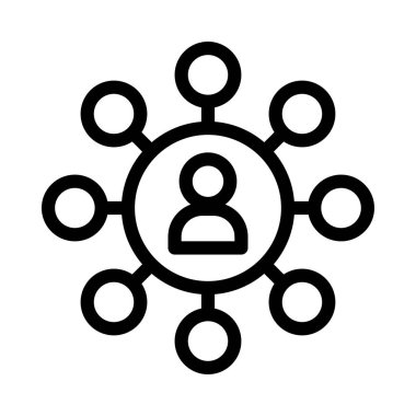 kullanıcı vektörü ince çizgi simgesi