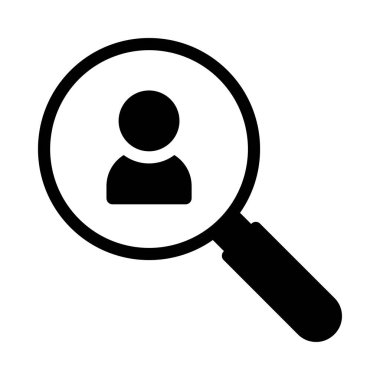 Arama vektörü ince çizgi simgesi