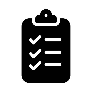 Kontrol listesi vektör düz simgesi