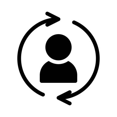 profil vektörü düz simgesi