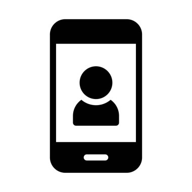 giriş vektörü glyph düz simgesi