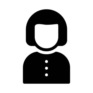 kız vektör düz simgesi