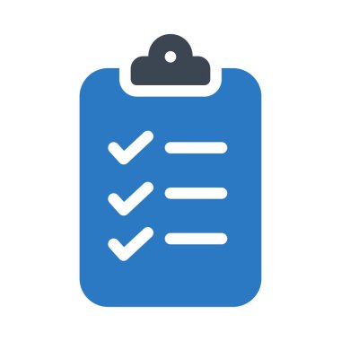 Kontrol listesi vektör renk simgesi