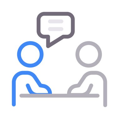 toplantı vektör renk çizgisi simgesi