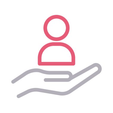 Koruma vektörü renk çizgisi simgesi