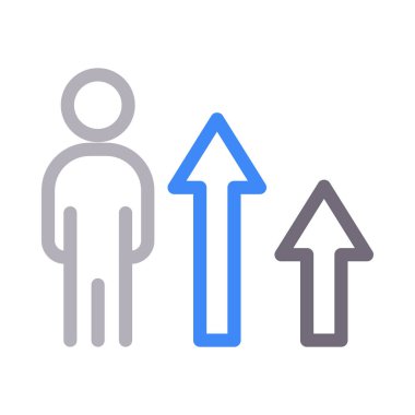 Vektör renk çizgisi simgesini arttır