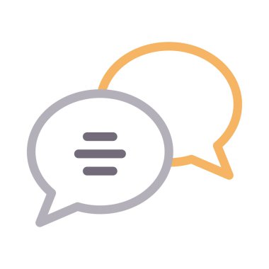 konuşma vektörü renk çizgisi simgesi