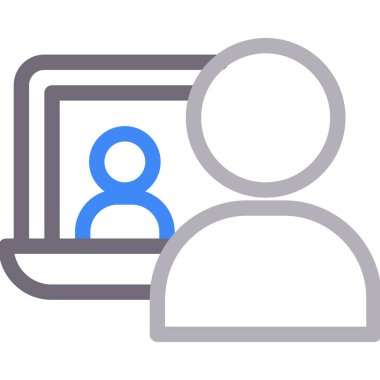 Röportaj vektörü renk çizgisi simgesi