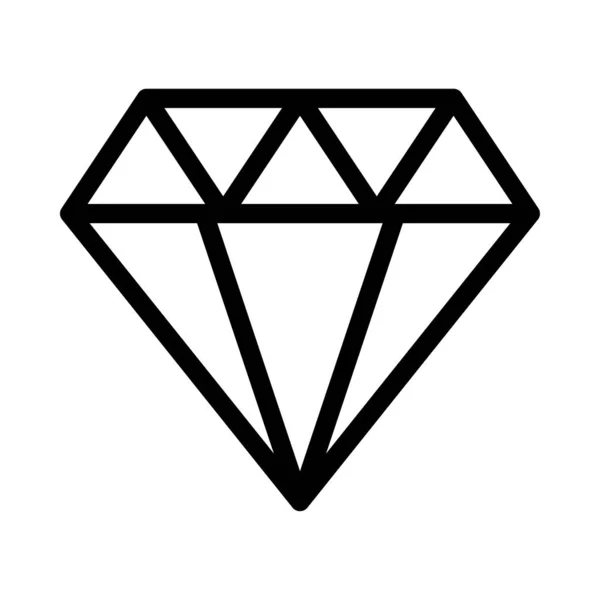 Mücevher Vektörü Ince Çizgi Simgesi — Stok Vektör