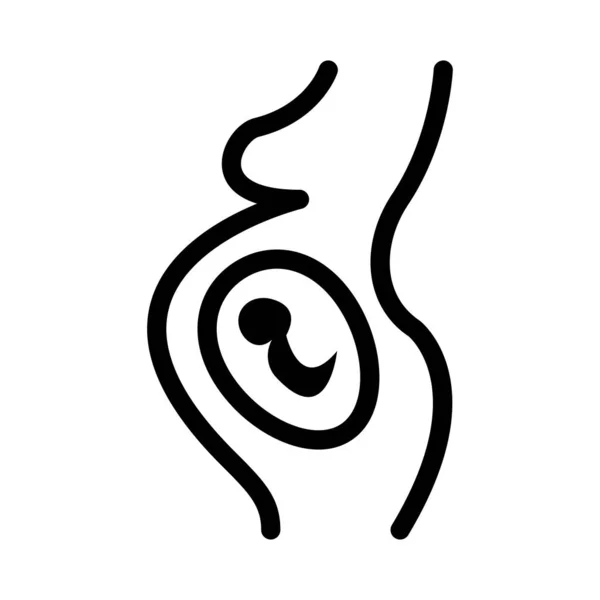 Baby Vektor Thin Line Symbol — Stockvektor