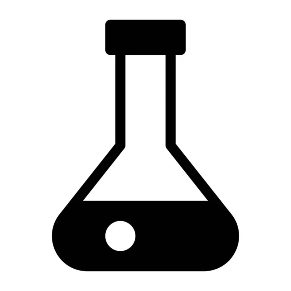 Lab Vektor Glyphen Flaches Symbol — Stockvektor