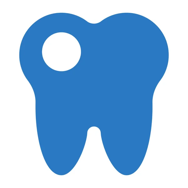 Ícone Cor Glifo Vetorial Dental — Vetor de Stock