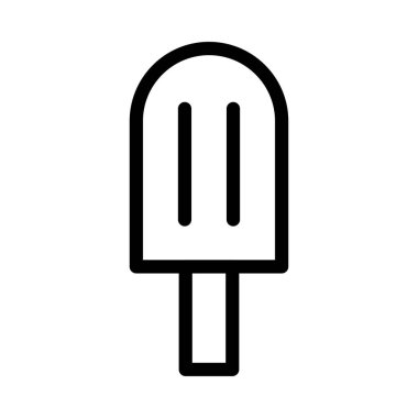 dondurma vektörü ince çizgi simgesi 