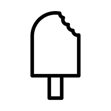 dondurma vektörü ince çizgi simgesi 