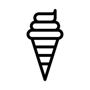 dondurma vektörü ince çizgi simgesi 