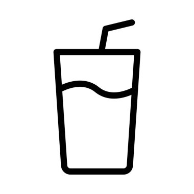 meyve suyu vektörü ince çizgi simgesi 