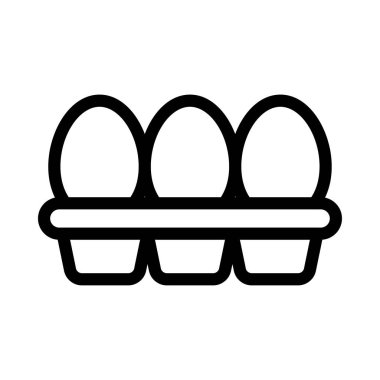 yumurta tepsisi vektörü ince çizgi simgesi 