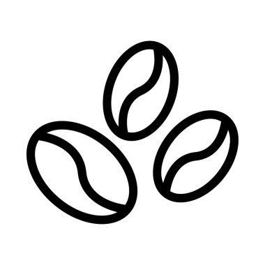 fasulye vektörü ince çizgi simgesi 