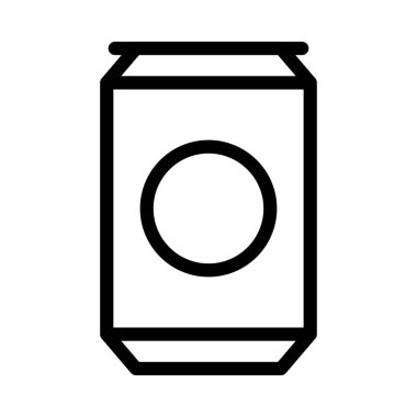 Enerji içeceği vektörü ince çizgi simgesi 