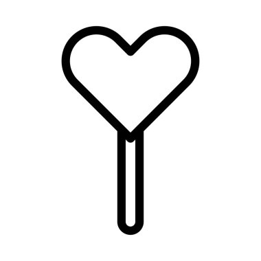 Şeker vektörü ince çizgi simgesi 