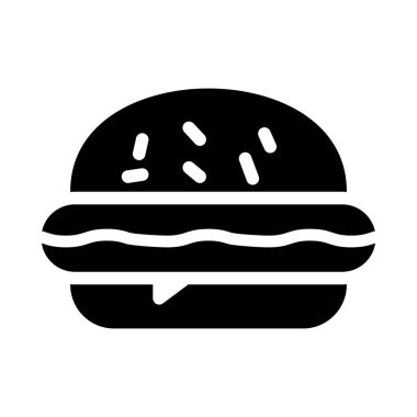 Fast food vektör simgesi düz simge 