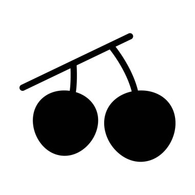 meyve vektörü düz simgesi 