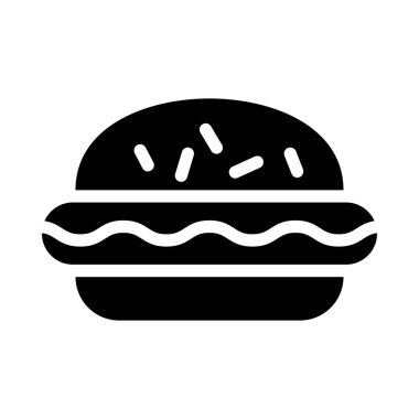 Fast food vektör simgesi düz simge 