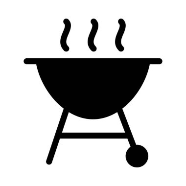 Barbekü vektör düz simgesi 